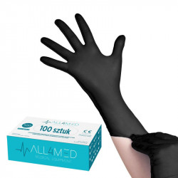 All4med Nitrile Gloves Black M by ALL4MED buy online in BestHair shop